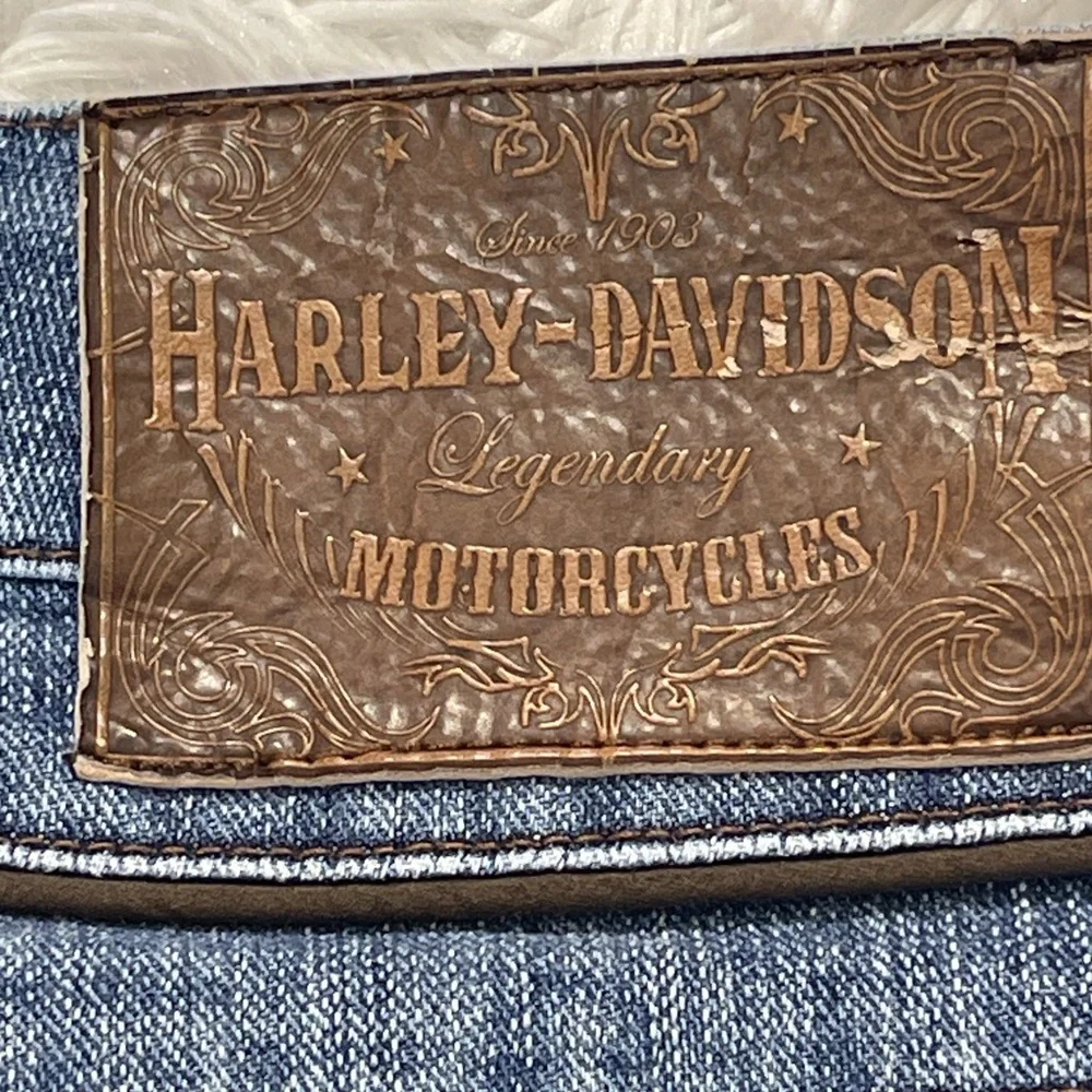 Harley-Davidson DENIM SEE MEASUREMENTS Jeans with Button Accents WOMENS 16
